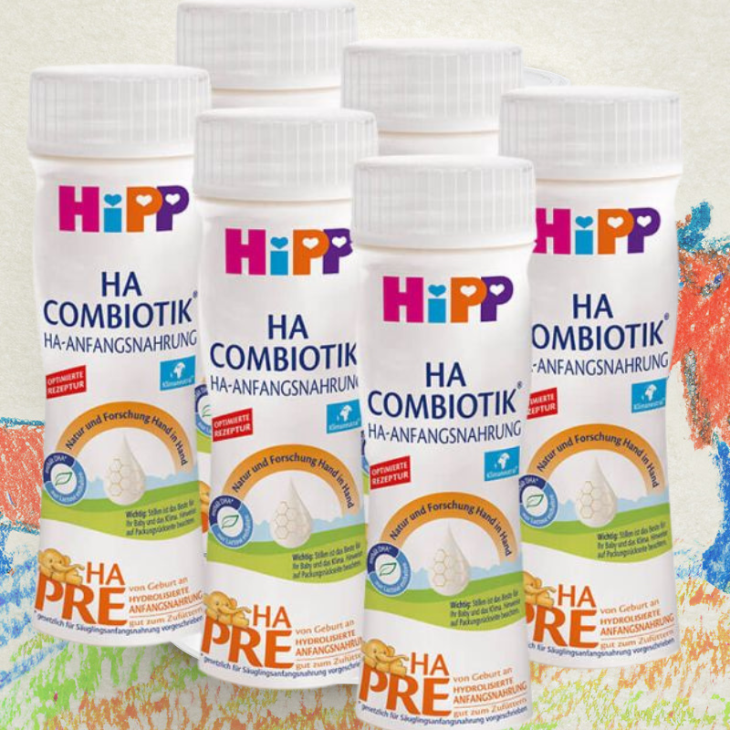 HiPP German HA Stage PRE Ready to Feed Infant Formula - 200ml per Bottle 6 Pack