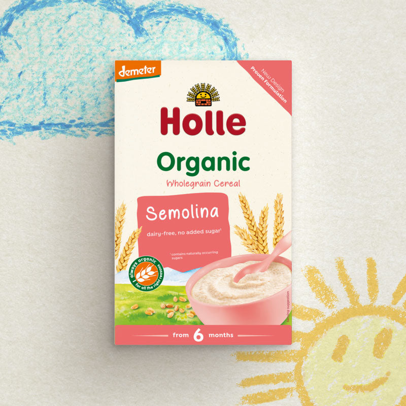 Holle organic wholegrain cereal semolina